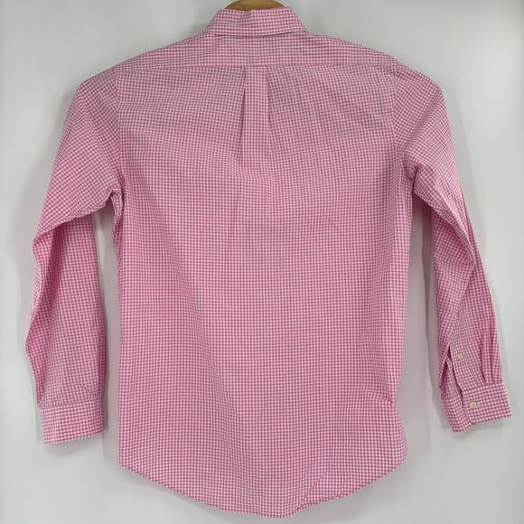 Ralph Lauren Medium Pink White Gingham Check Button Down Long Sleeve Shirt - Picture 5 of 5